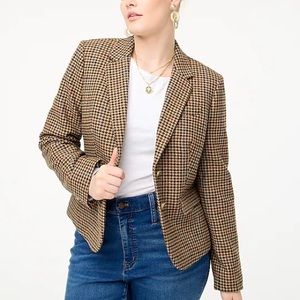 NWT J. Crew Factory Wool-blend Schoolboy Blazer in Houndstooth